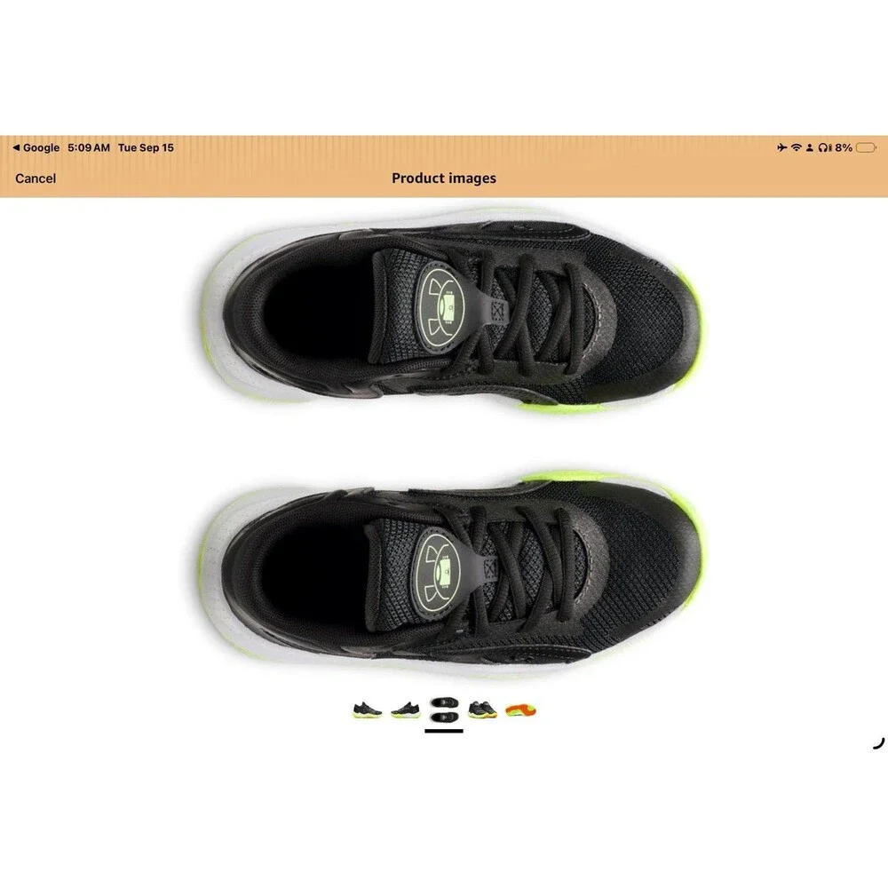 Under Armour Unisex Size 2.5Y Jet '25 Footwear - True Foot Fitment (LIKE-NEW!!)